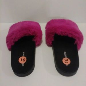 Steve Madden Fur Slides Sandles